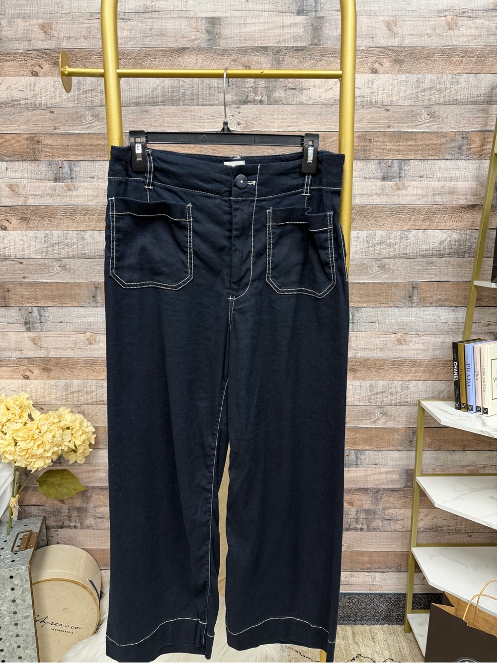 Maeve the Collette pants with white stitching 30